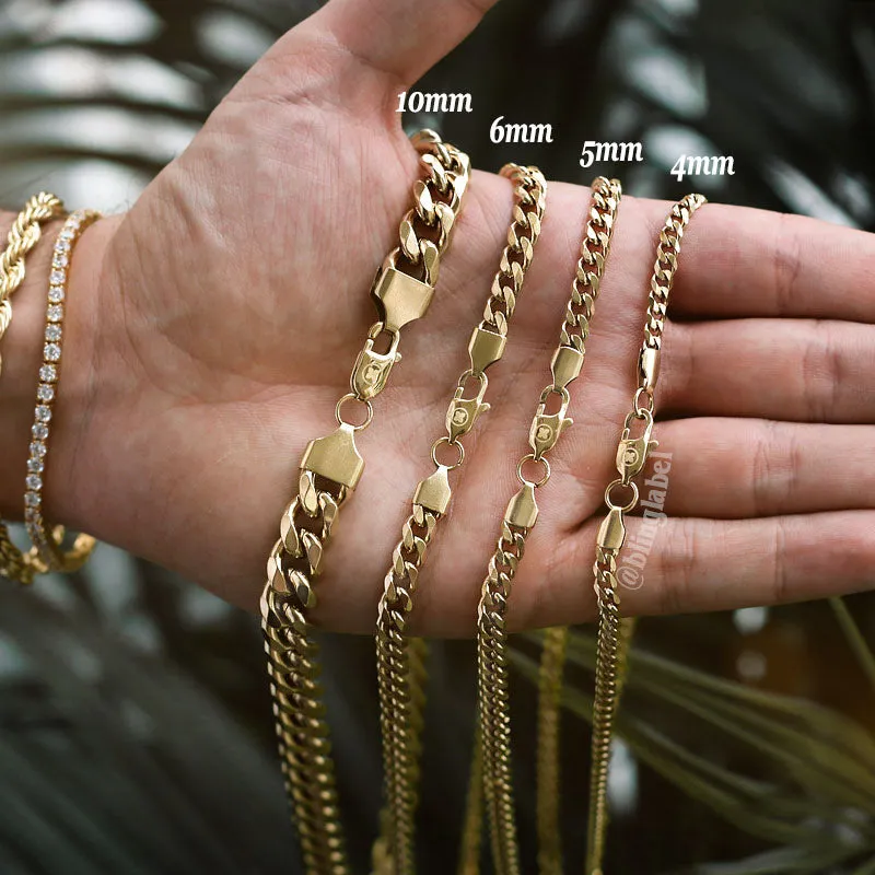 Micro Miami Cuban Link Choker Chain in Gold