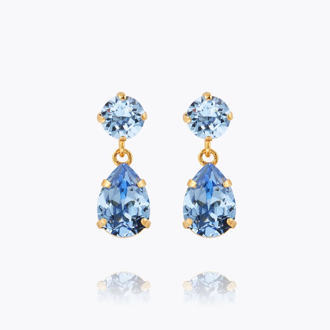 Mini Drop Earrings / Light Sapphire