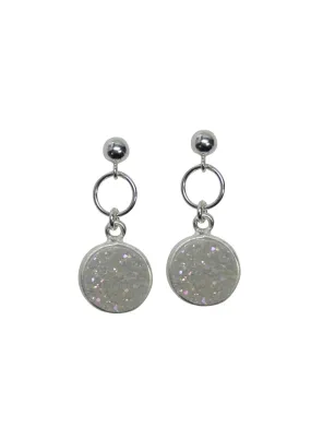 Monica Druzy Silver Earrings - As Featured on Alison Sweeney