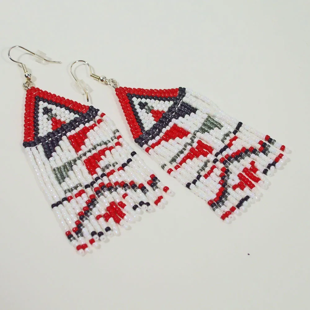 Nairi  Fringe Native Pattern Earrings