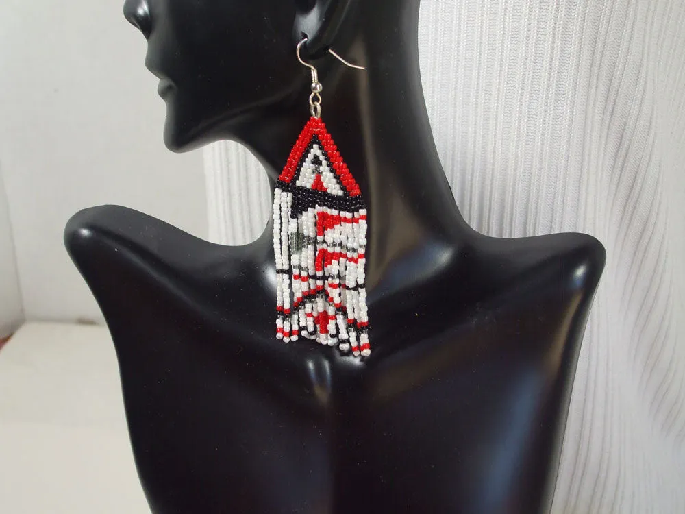 Nairi  Fringe Native Pattern Earrings