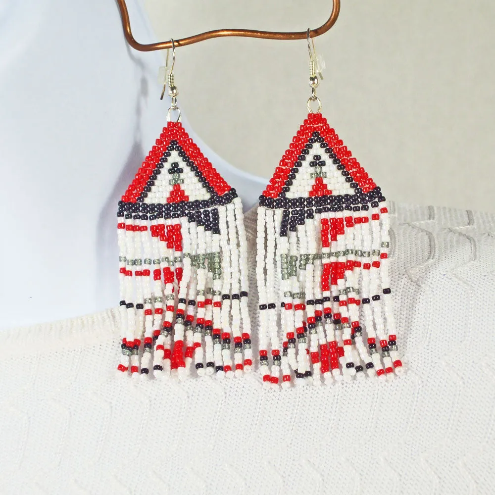 Nairi  Fringe Native Pattern Earrings