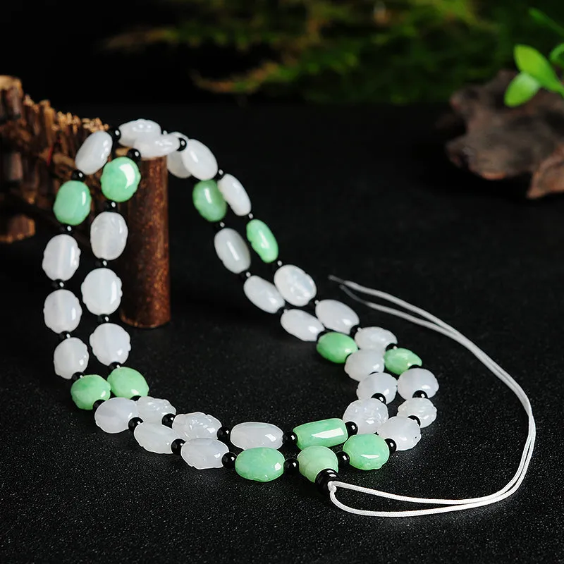 Natural Jade Bracelet Jadeite Arhat Bracelet BT30