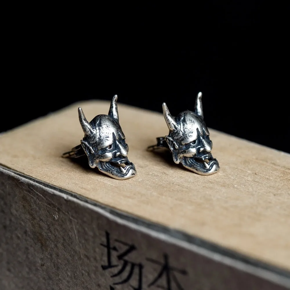 Noh Hannya Mask Ear Studs