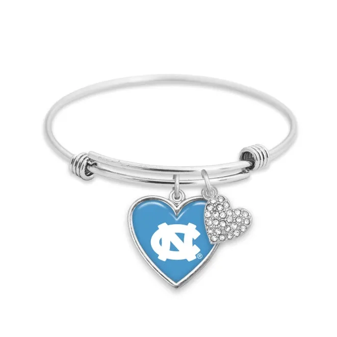 North Carolina Tar Heels Bangle Charm Bracelet