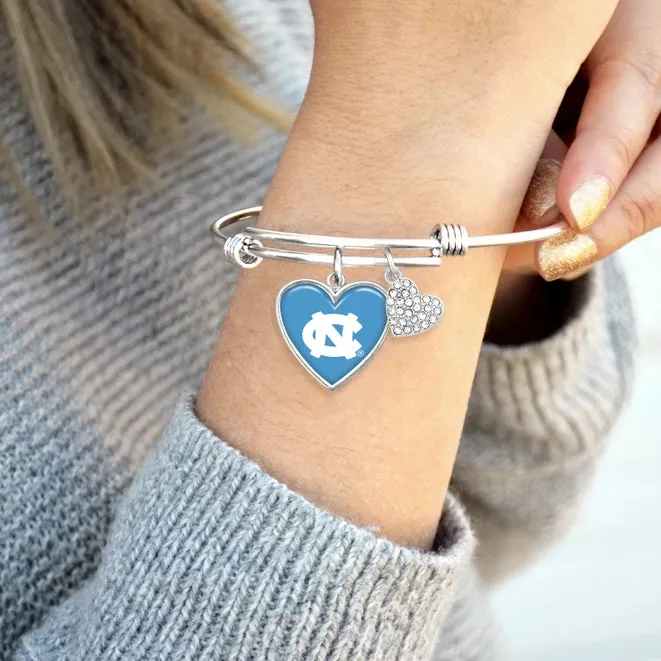 North Carolina Tar Heels Bangle Charm Bracelet