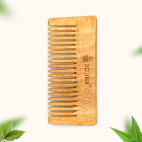 Oil Treated Neem Comb -Natural Detangling, Anti-Static -Small