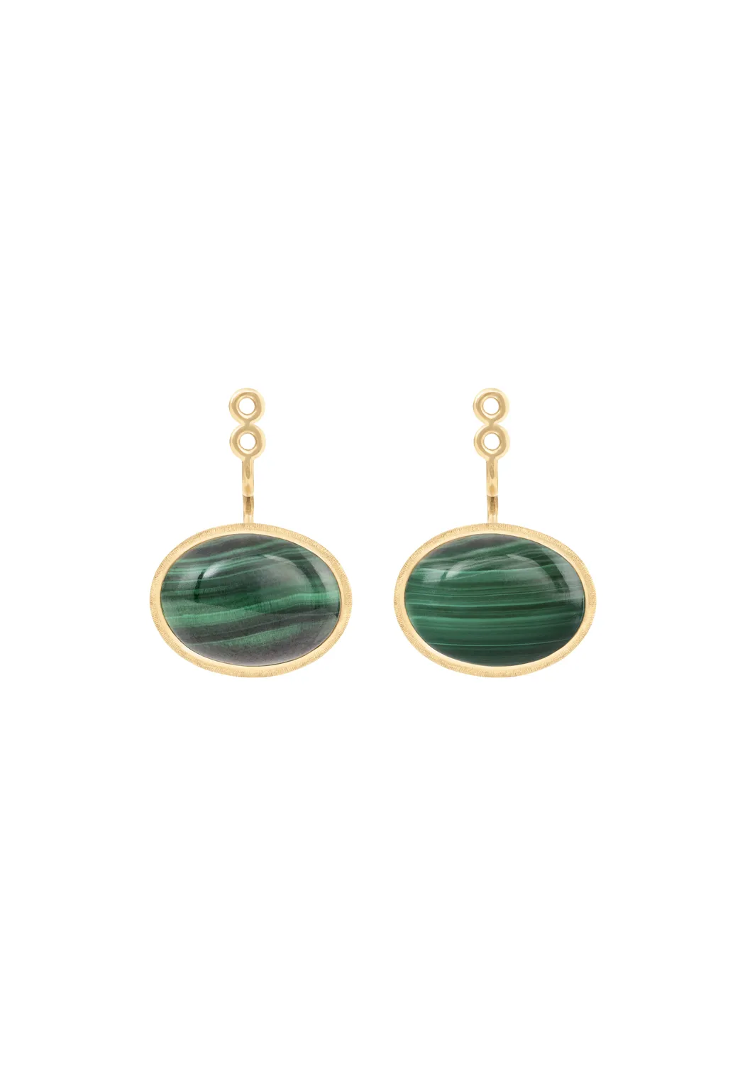 Ole Lynggaard Lotus 18KYG Malachite Earring Pendants