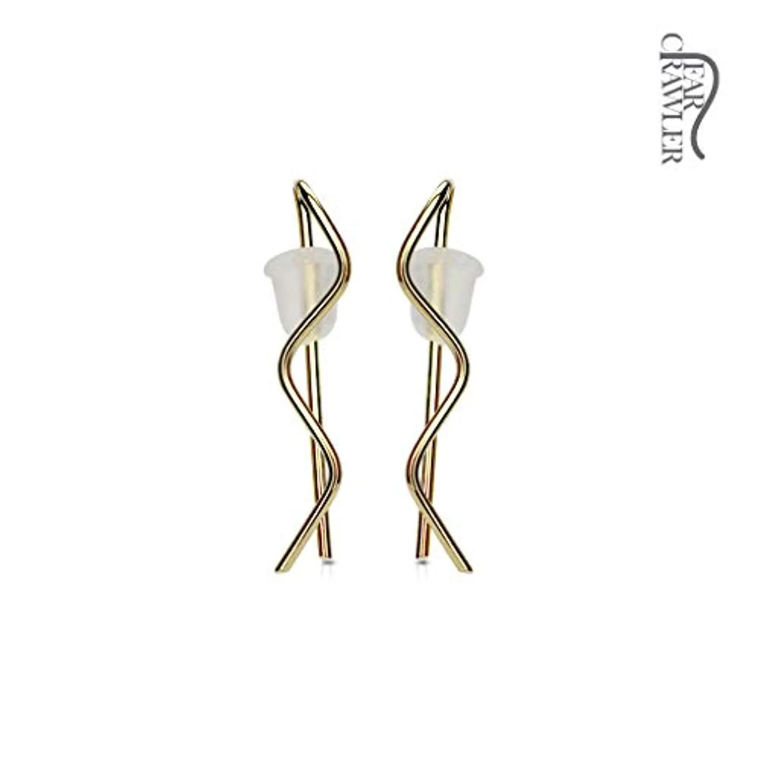 Pair of Plain Wire Wave Prepacked WildKlass Ear Crawler/Ear Climber