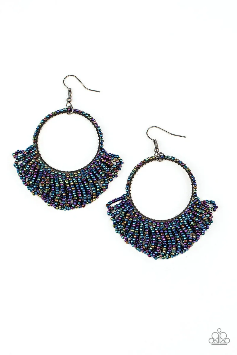 Paparazzi Cant BEAD-lieve My Eyes! - Multi Oil Spill Earrings