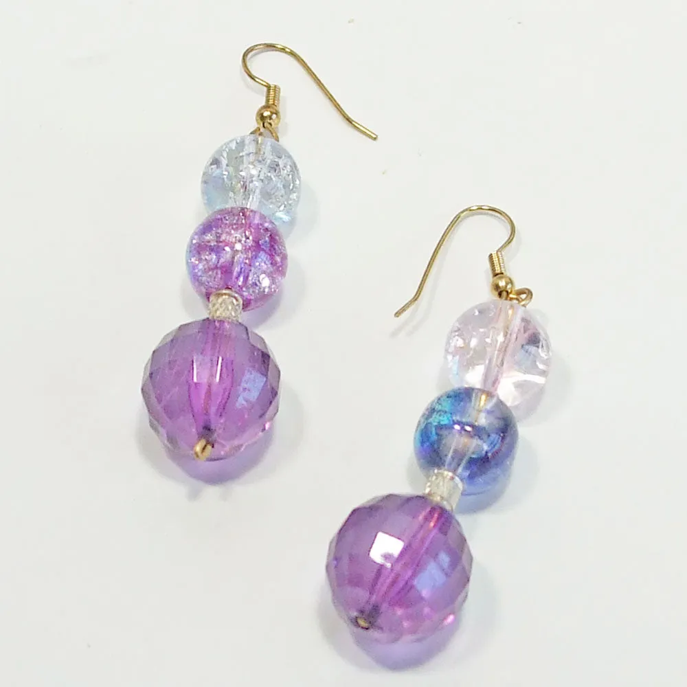 Parris, Large Glass Bead Dangle Earrings