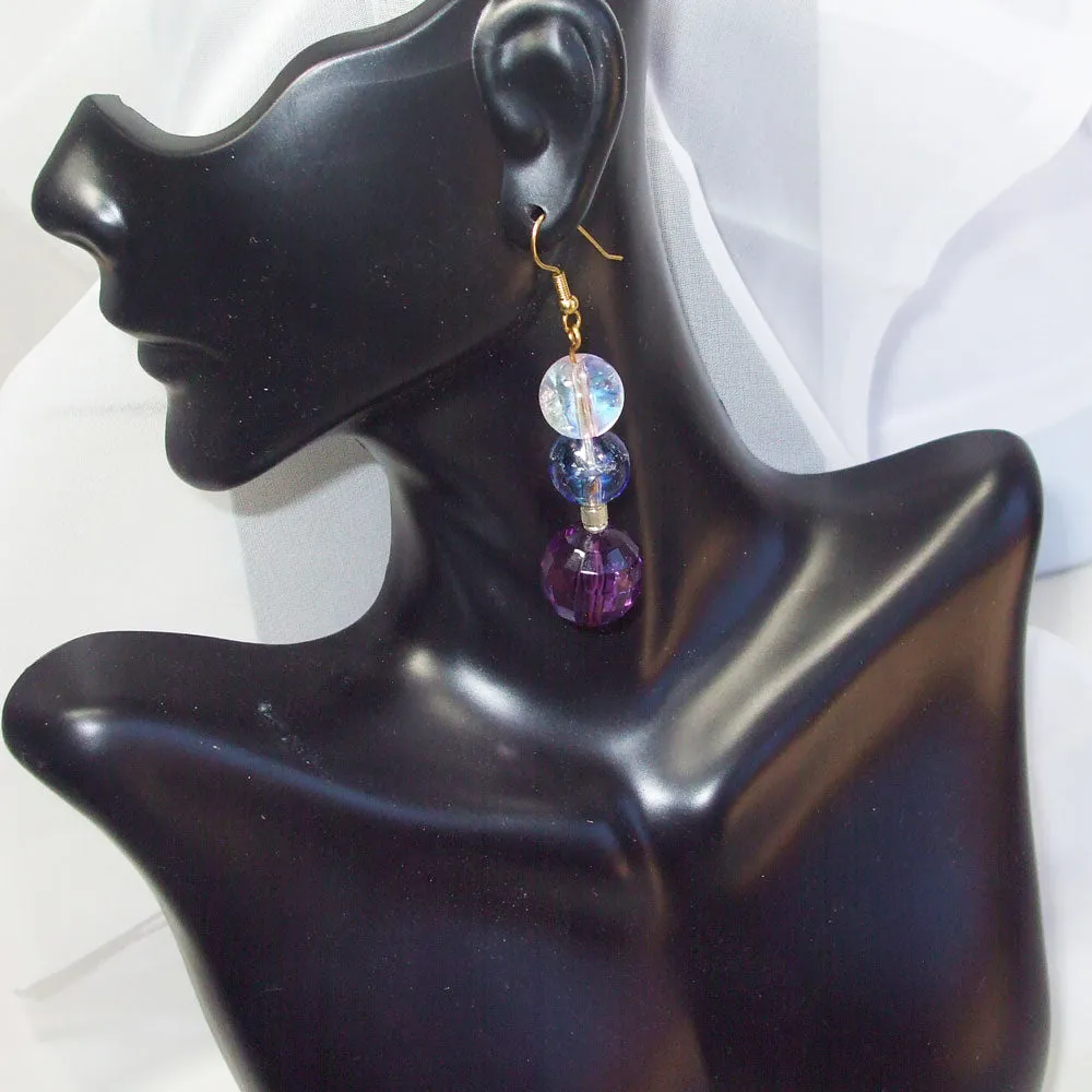 Parris, Large Glass Bead Dangle Earrings