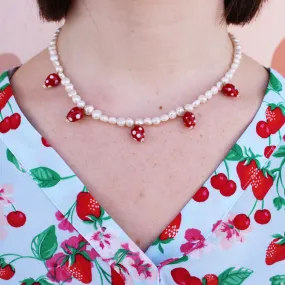 Pippa Strawberry and Pearl Necklace