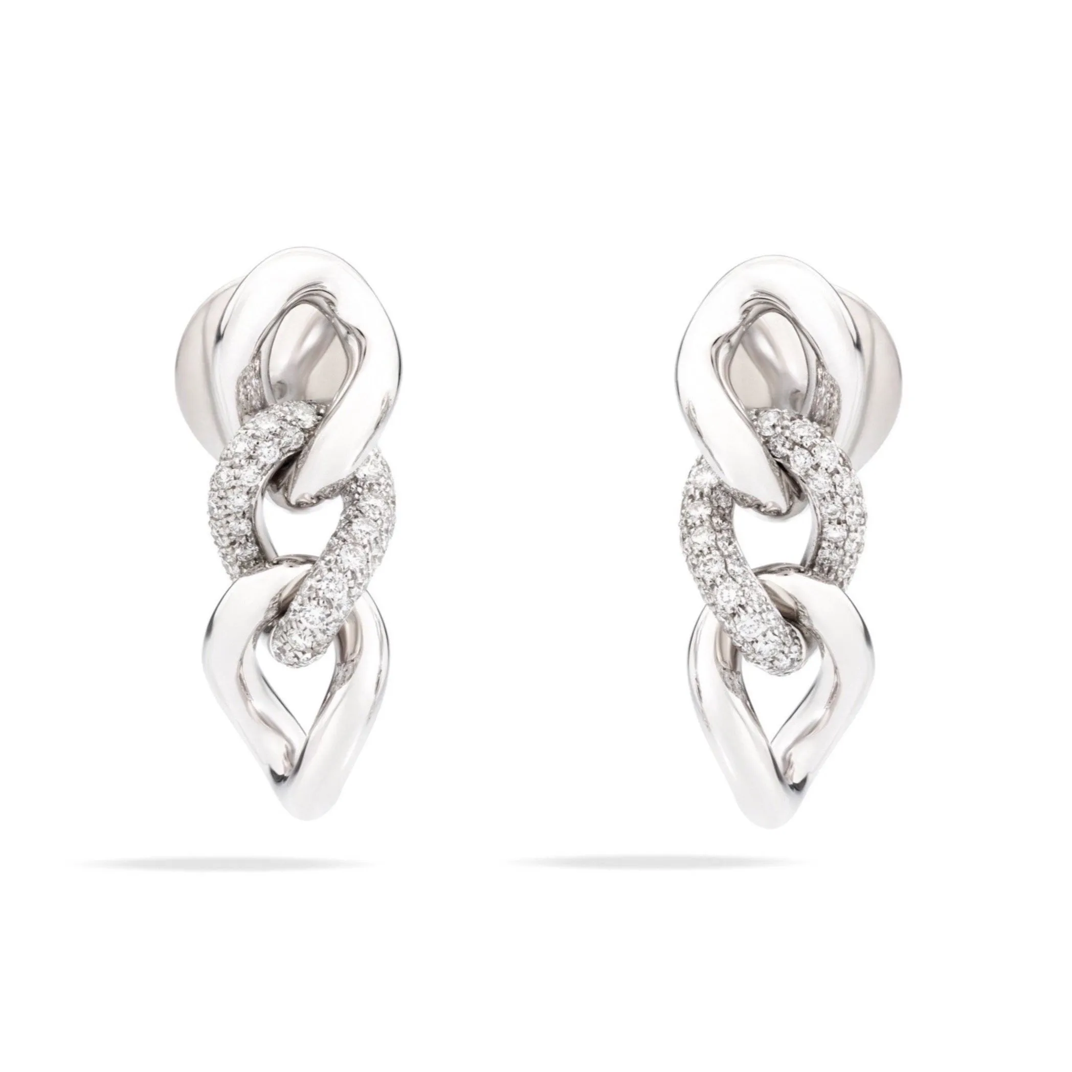 Pomellato - Catene - Earrings, 18k White Gold with Diamonds