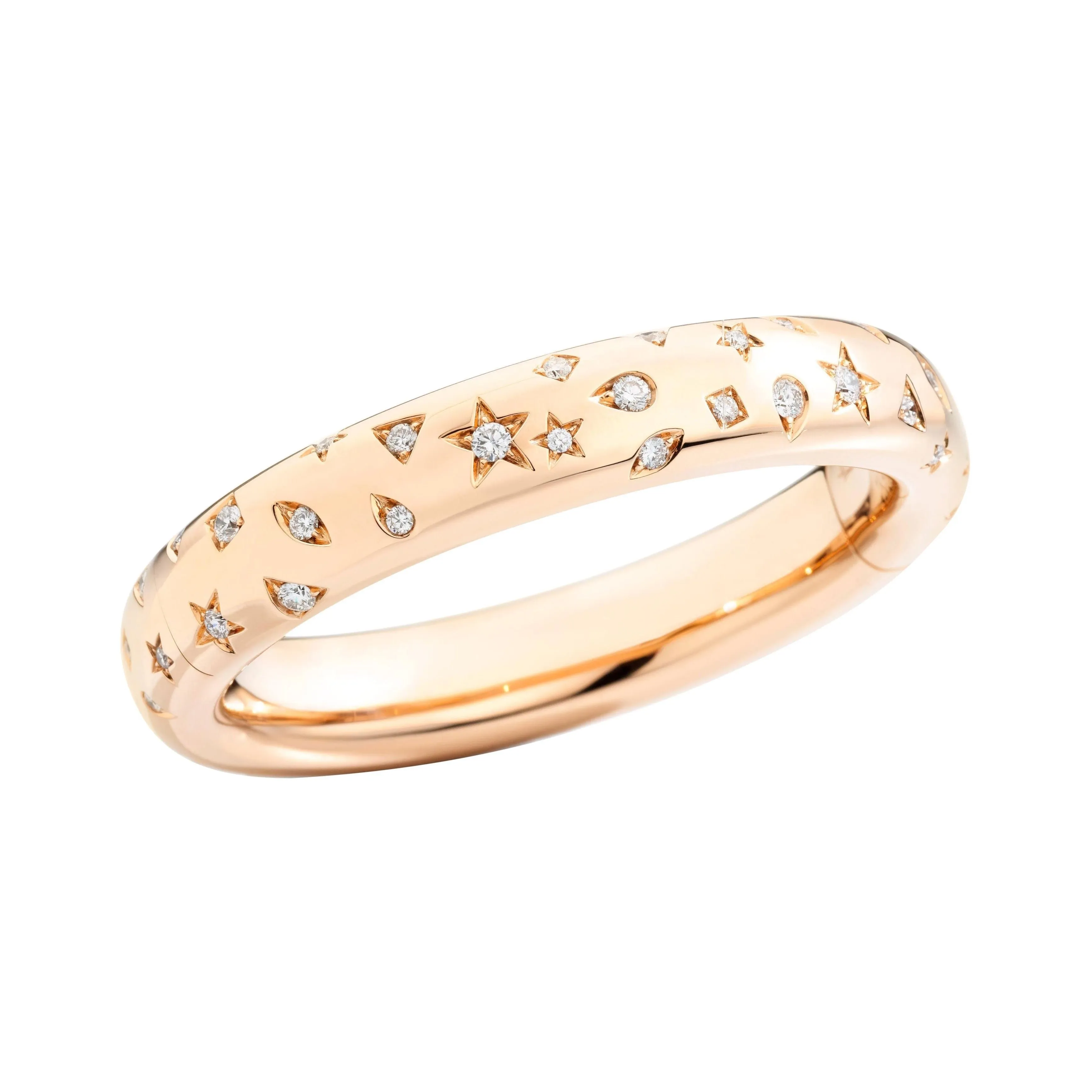 Pomellato - Iconica - Bangle Bracelet with Diamonds, 18k Rose Gold