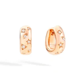 Pomellato - Iconica - Gold Earrings, 18K Rose Gold, with Diamonds