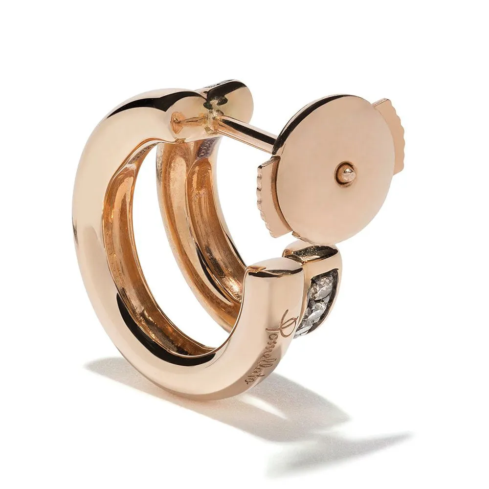 Pomellato - Iconica - Hoop Earrings with Champagne Diamonds, 18K Rose Gold