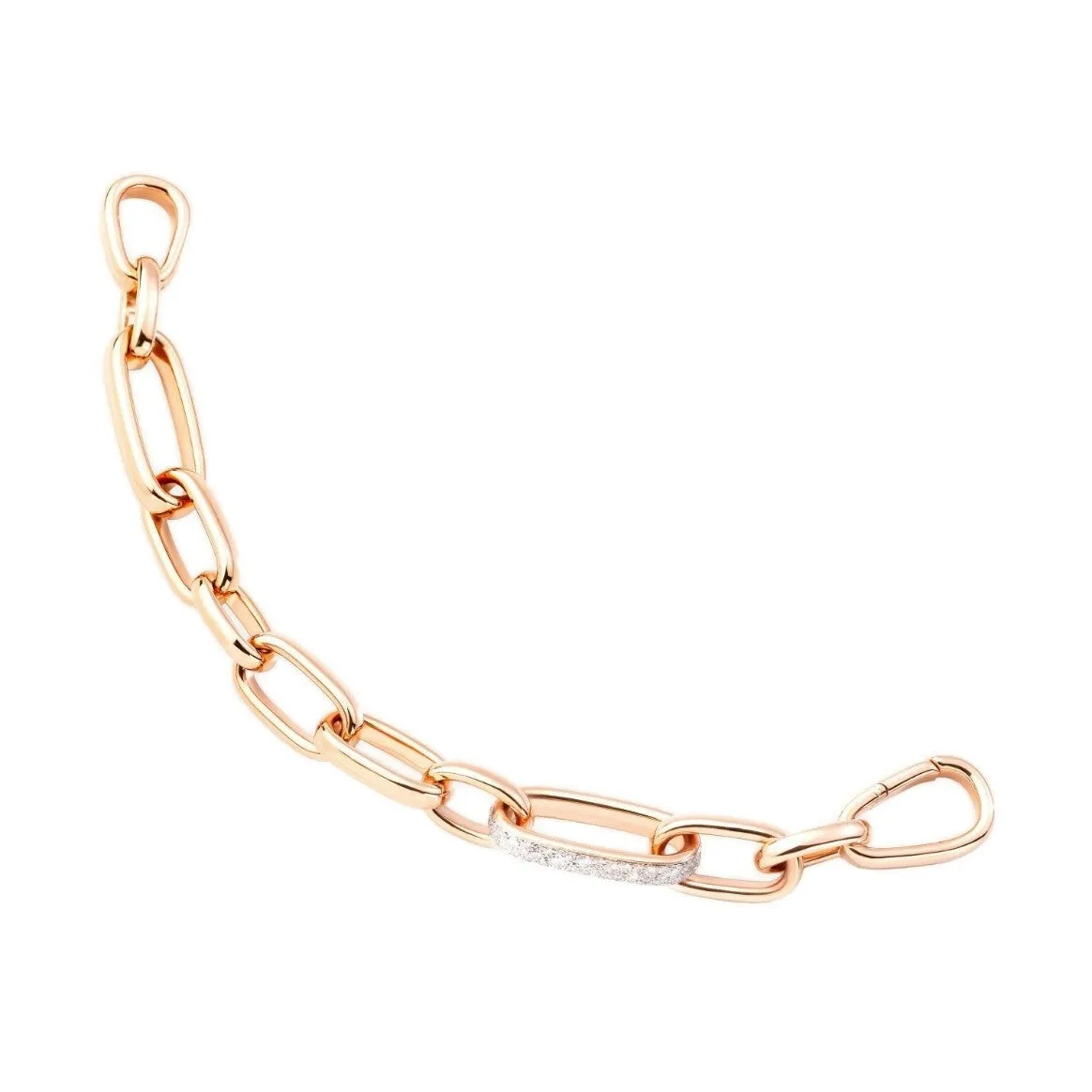 Pomellato - Iconica Medium Link Bracelet with Diamonds, 18k Rose Gold