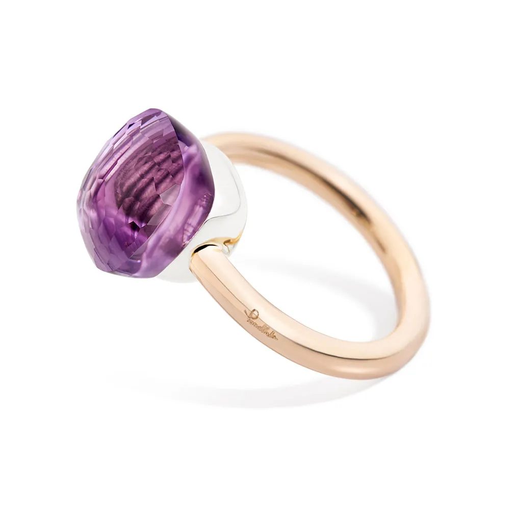 Pomellato - Nudo Classic - Stackable Ring with Amethyst, 18k Rose and White Gold