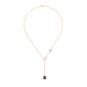 Pomellato - Sabbia - Lariat Necklace with White, Brown, and Black Diamonds, 18k Rose Gold