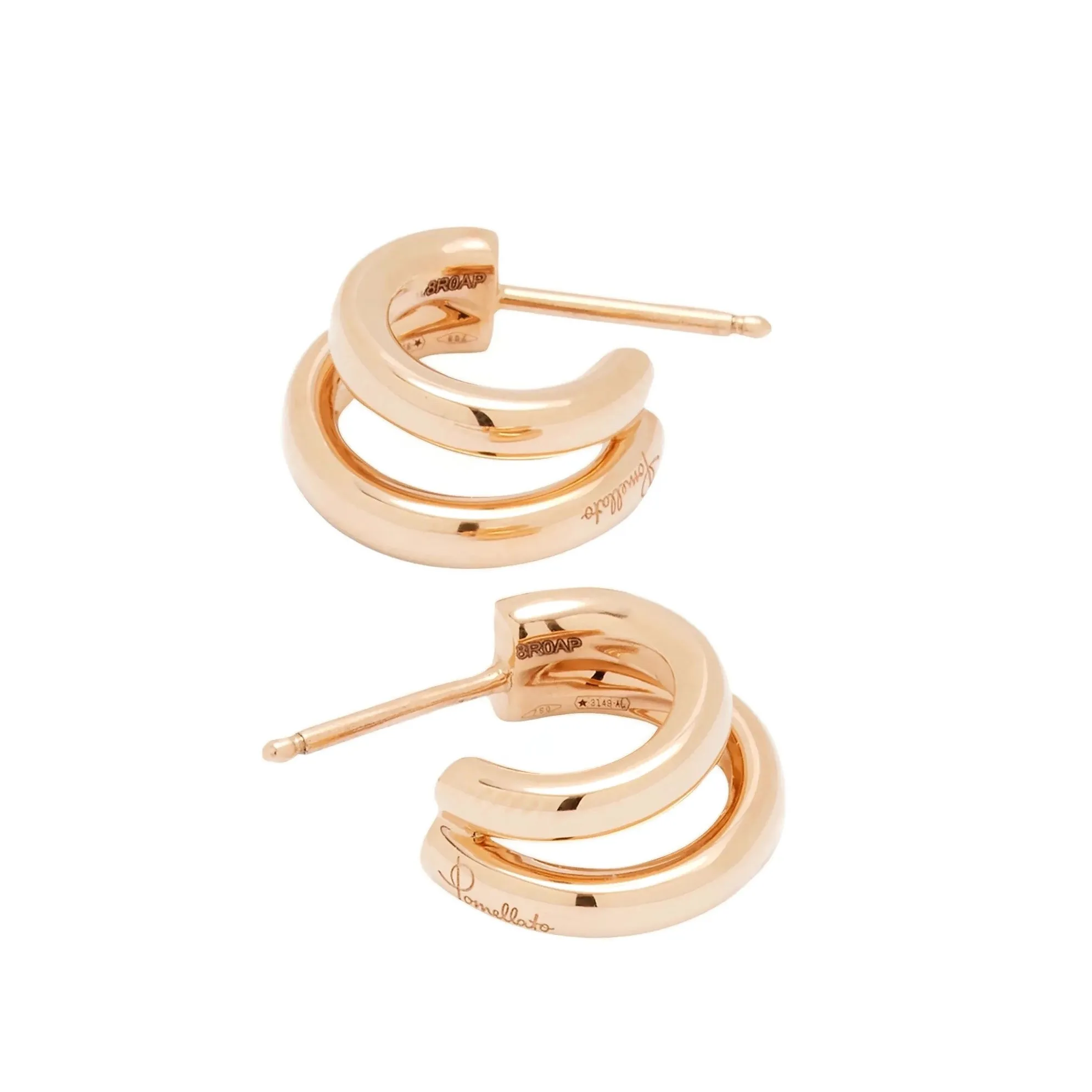 Pomellato - Together - Double Hoop Earrings, 18k Rose Gold