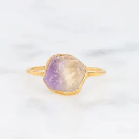 Raw Ametrine Statement Ring