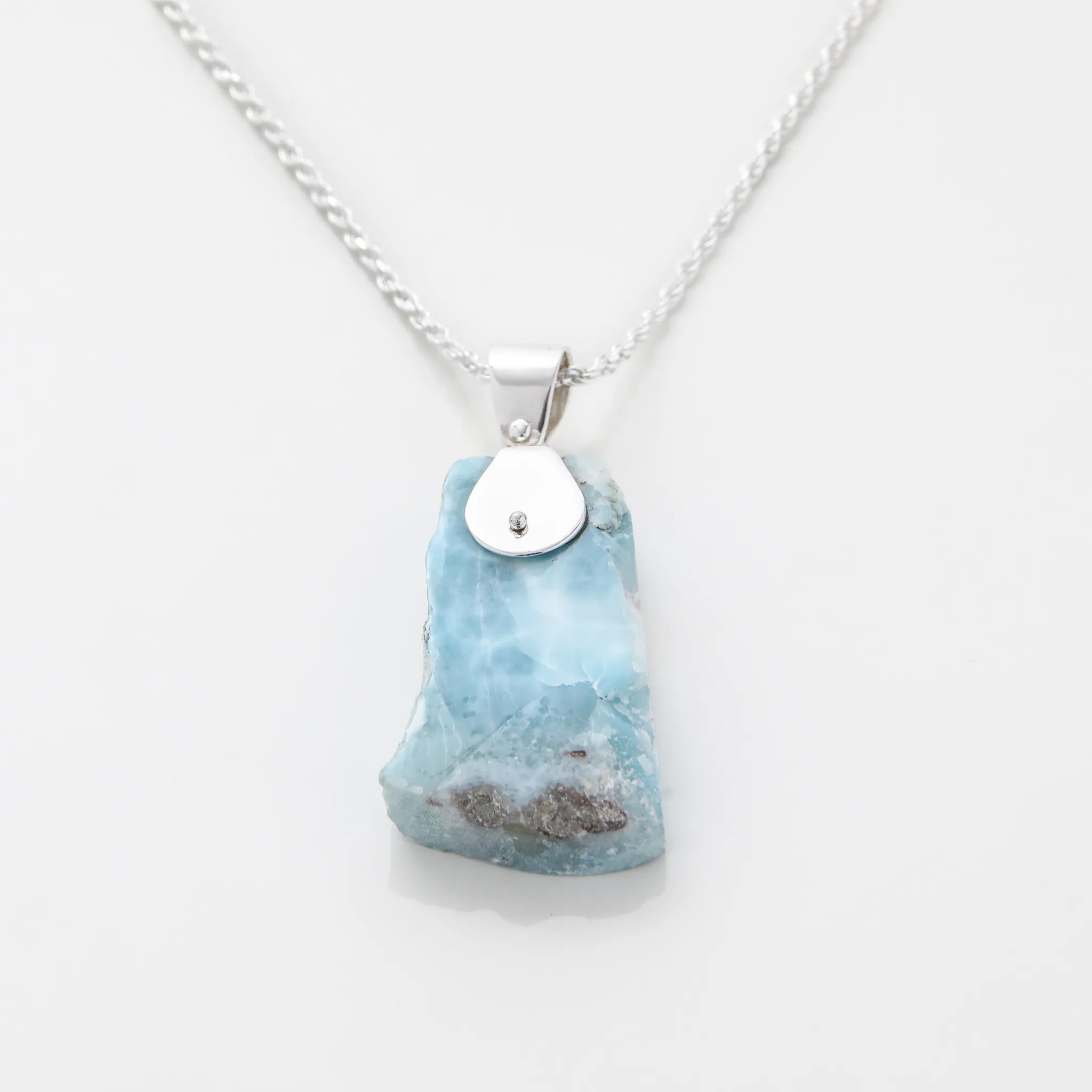 Raw Larimar Pendant Maisy