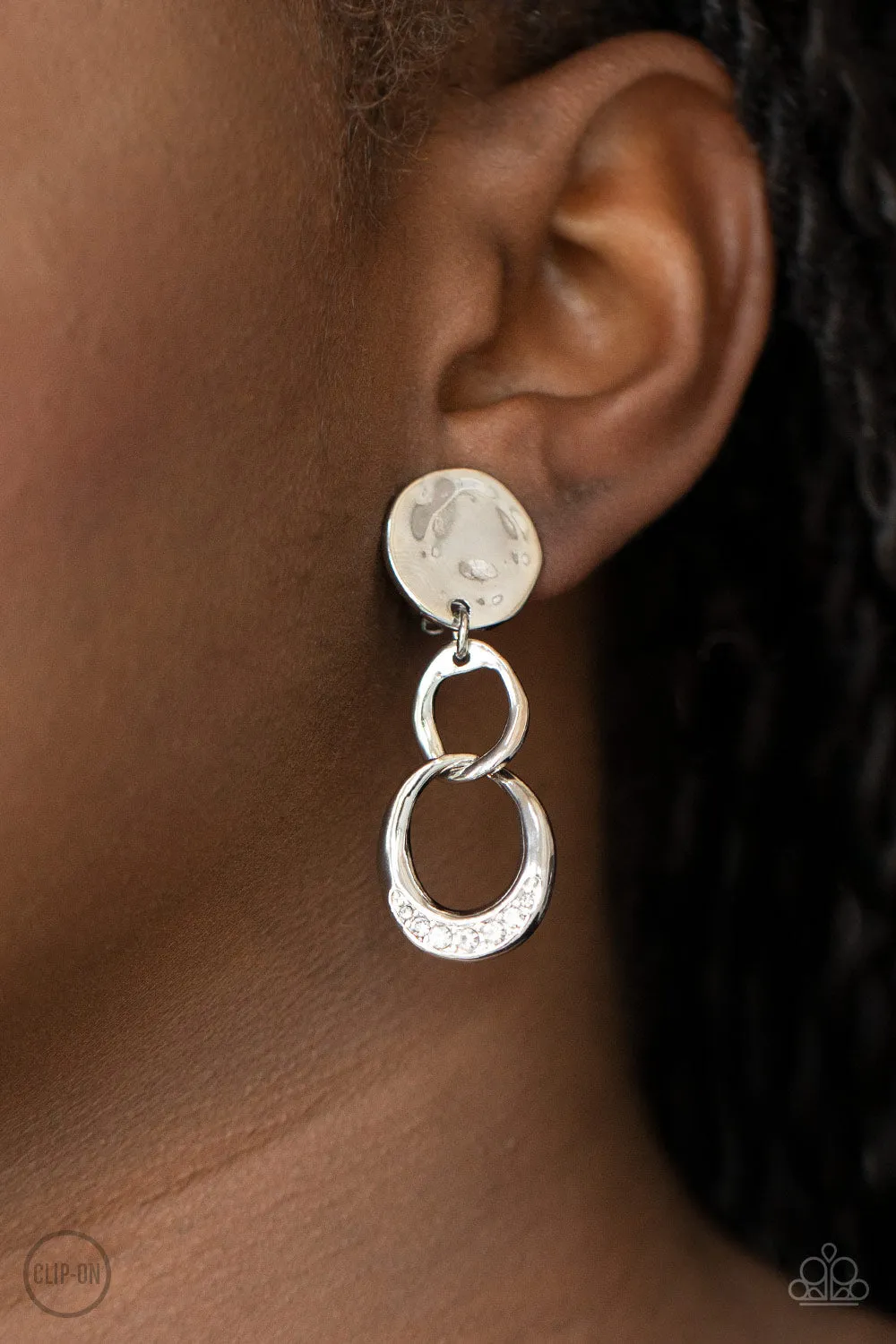 Reshaping Refinement White Clip-On Earrings