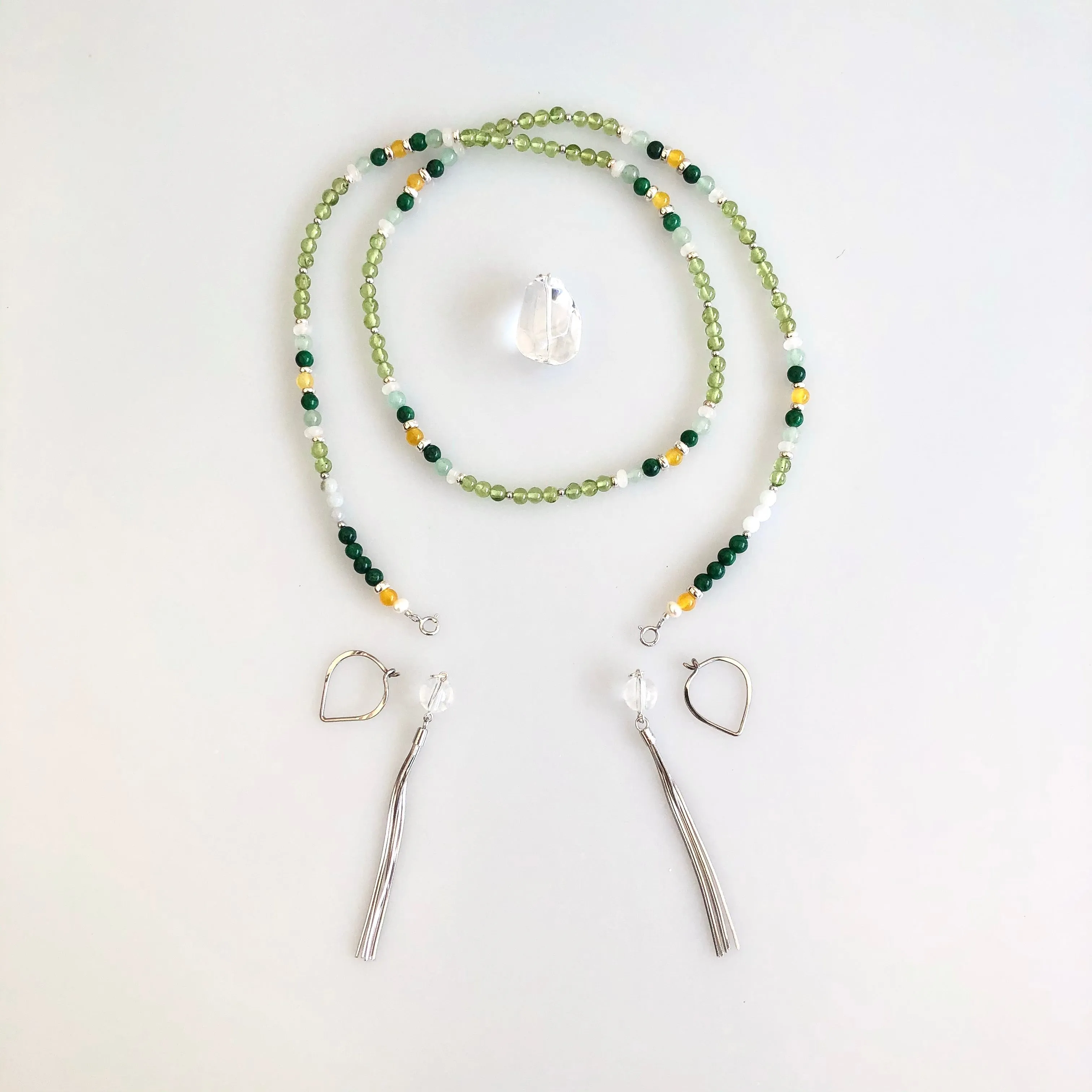 Return to Origin Peridot and Jade Multistyle Necklace