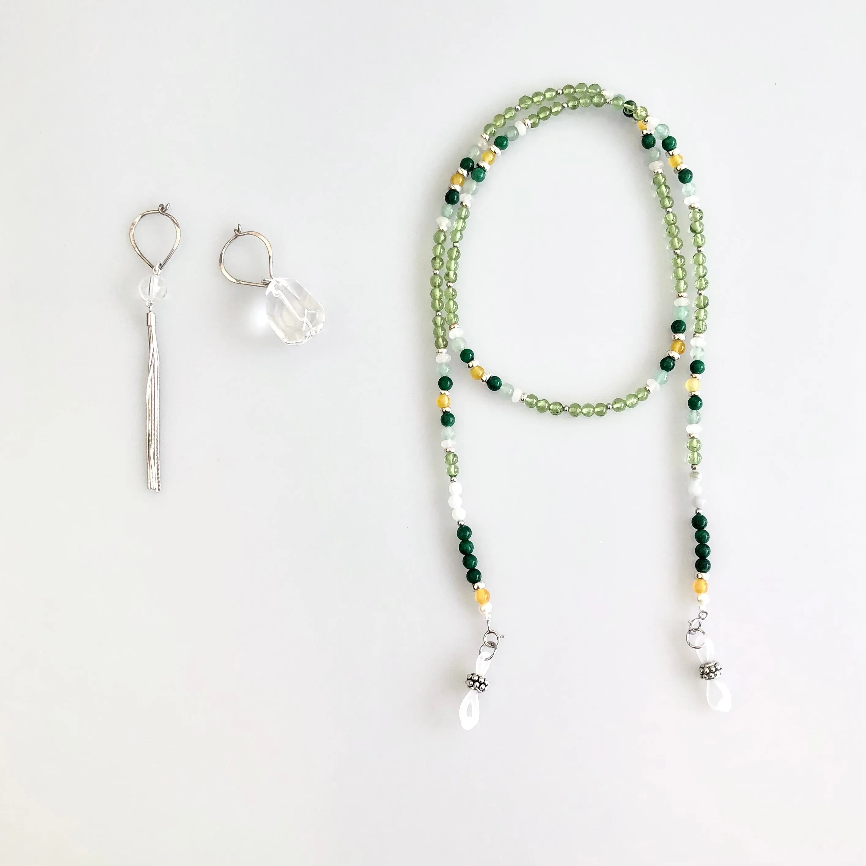 Return to Origin Peridot and Jade Multistyle Necklace