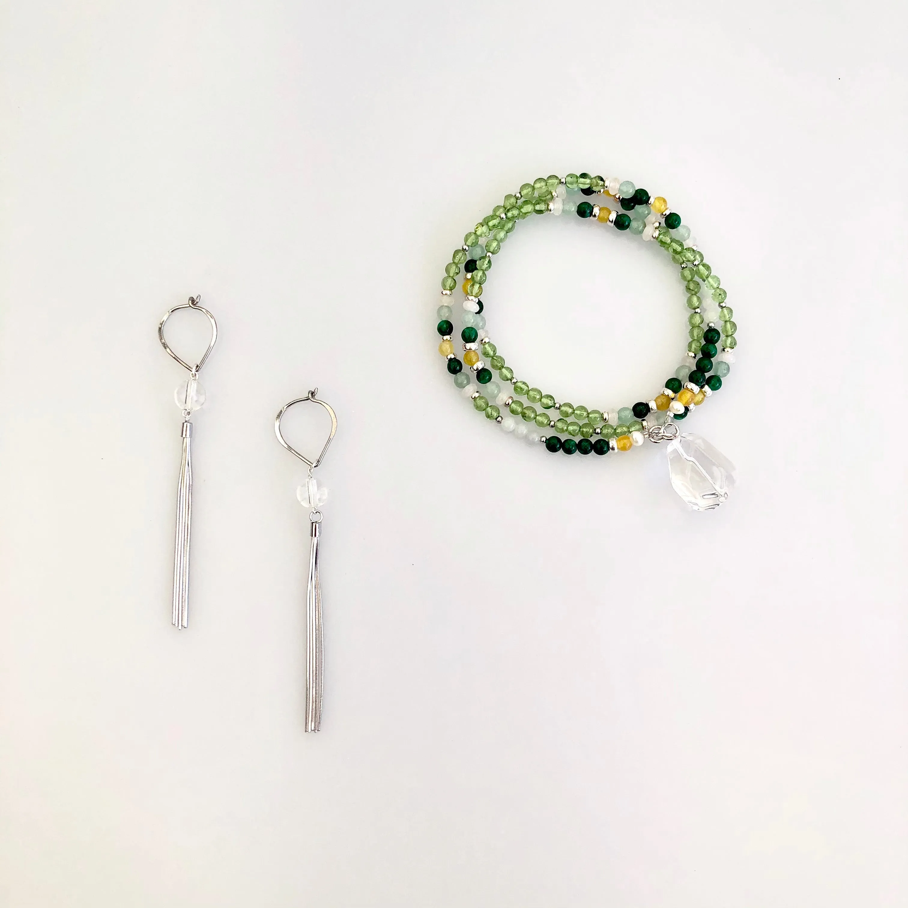 Return to Origin Peridot and Jade Multistyle Necklace