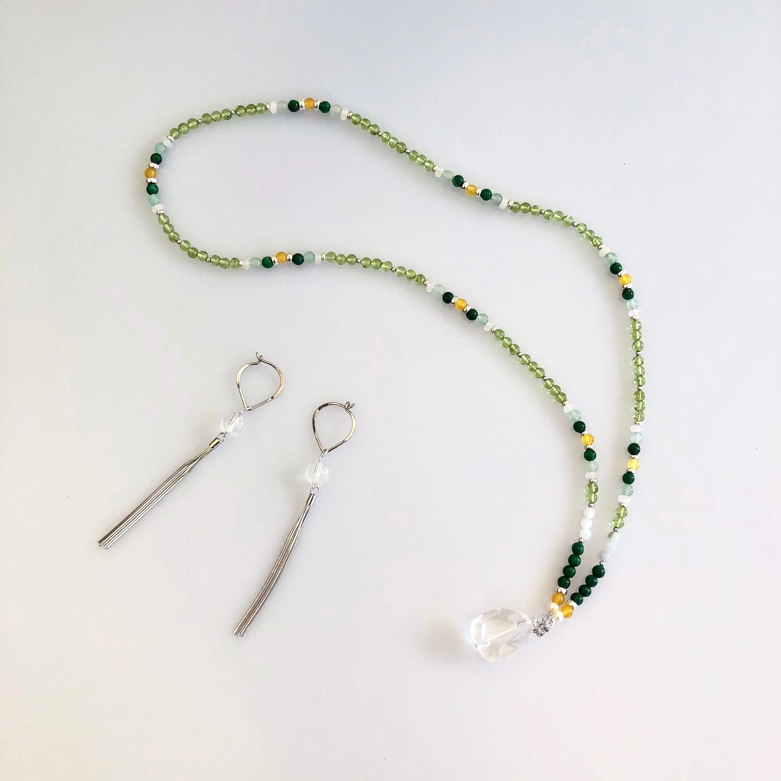 Return to Origin Peridot and Jade Multistyle Necklace