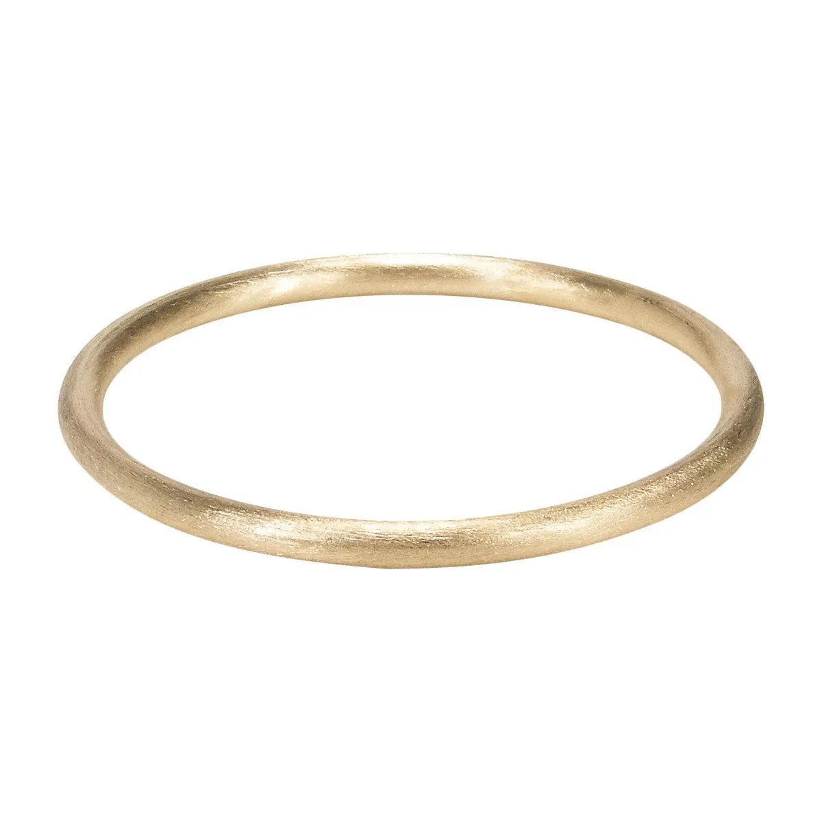 Sheila Fajl Thin Tubular Bangle Bracelet in Brushed Champagne Plated