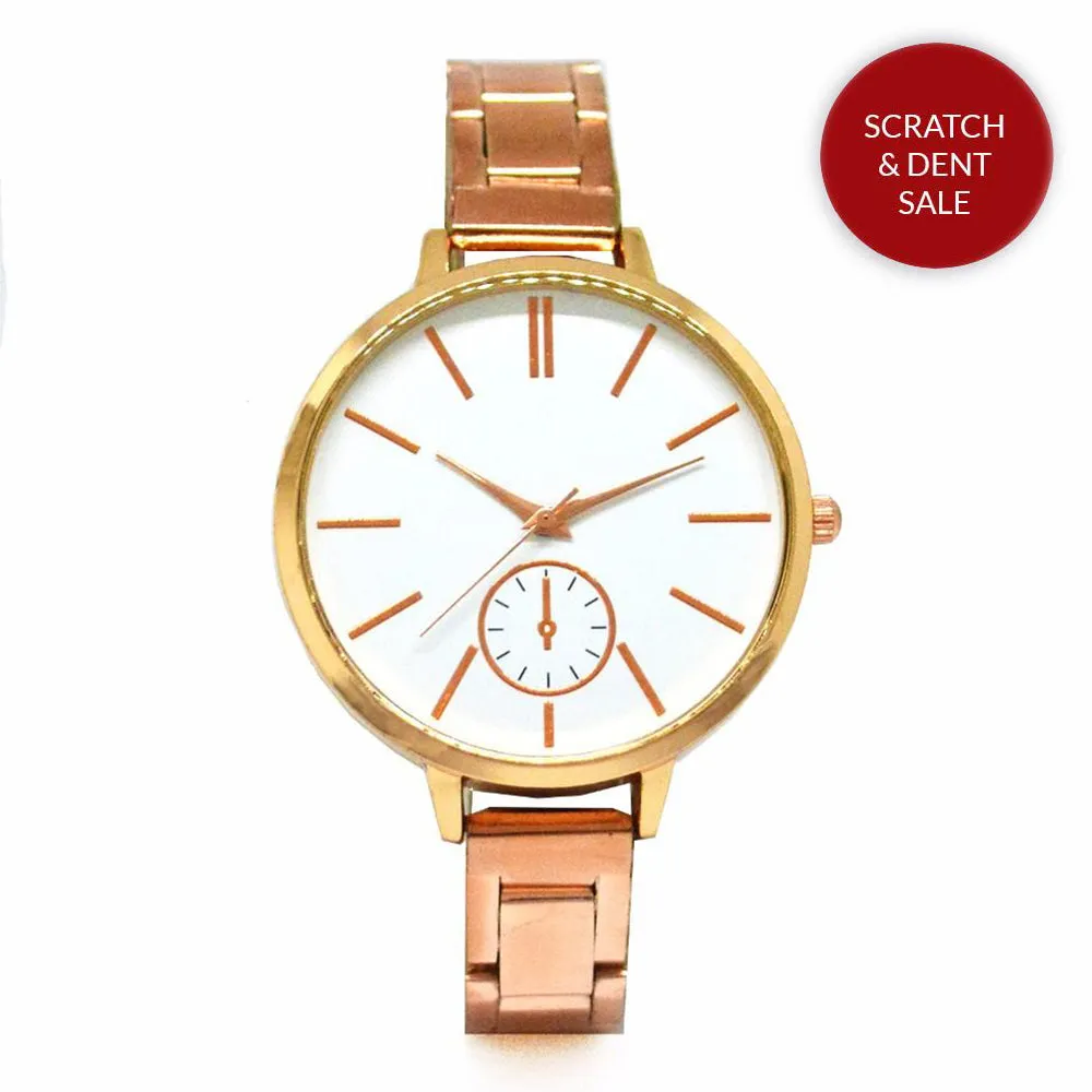 Sleek Metallic Rosegold Watch- Sample