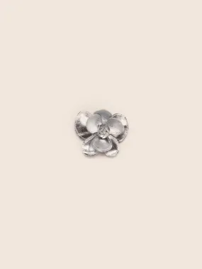 Stitch Flower Clip Silver