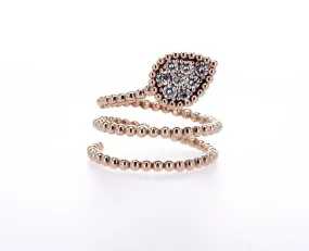 Swirl Pearshape Diamond ring