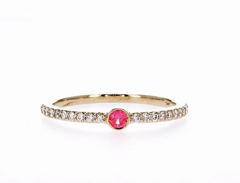 Tangy Pink Sapphire Ring (0.21Ctw)