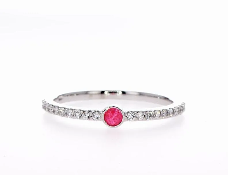 Tangy Pink Sapphire Ring (0.21Ctw)