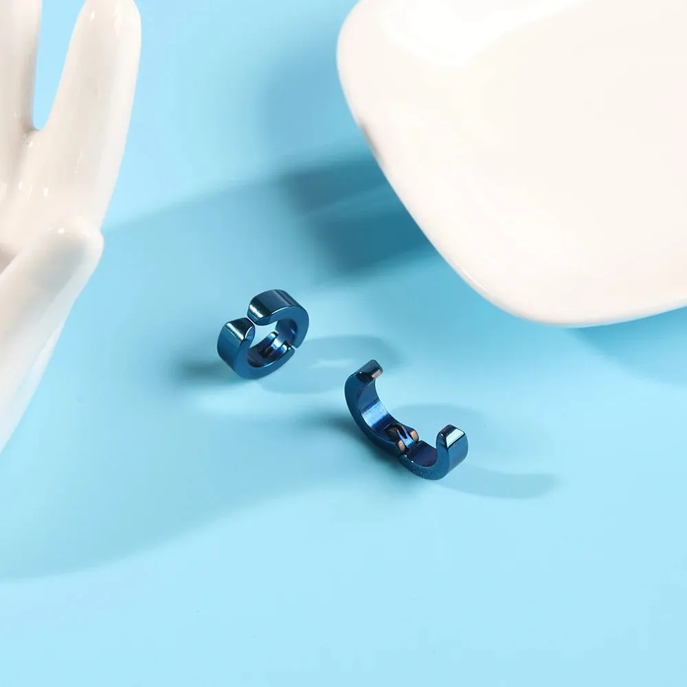 The Case Study of Vanitas Earrings Anime Vanitas Same Blue Ear Bone Clip For Men Stainless Steel Jewelry Cosplay Custom