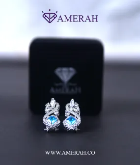 The Decent Aqua Ear Tops (925 Sterling Silver)