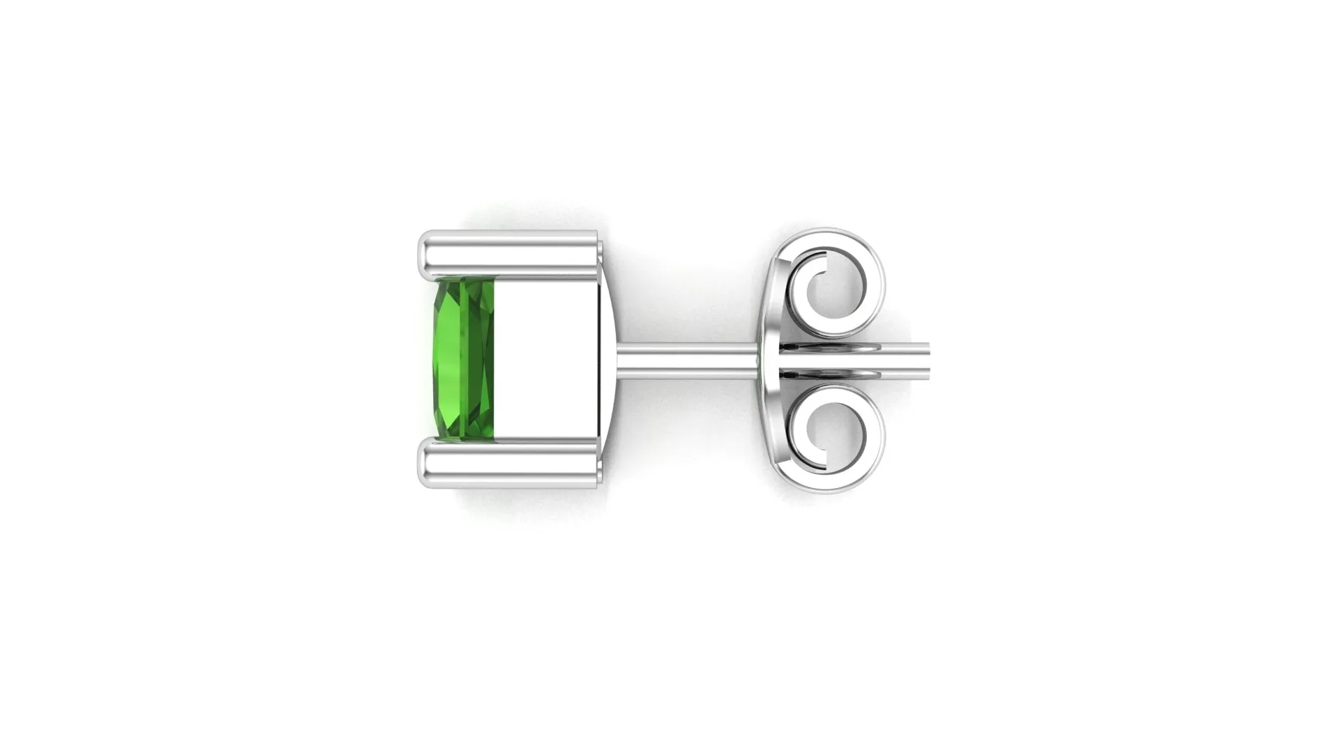 The Green Studs (Artificial Silver Plated)