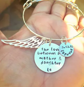 The Love Between A Mother And Daughter Is Forever Bangle