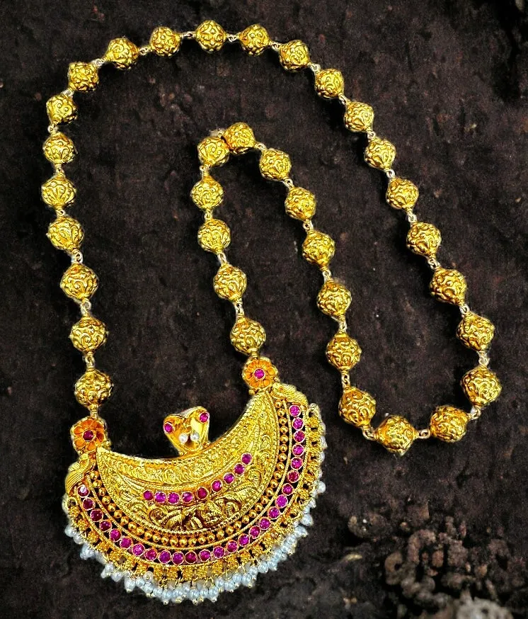 The Viloma Kokkethathi Silver Kodava Rudraksha Necklace