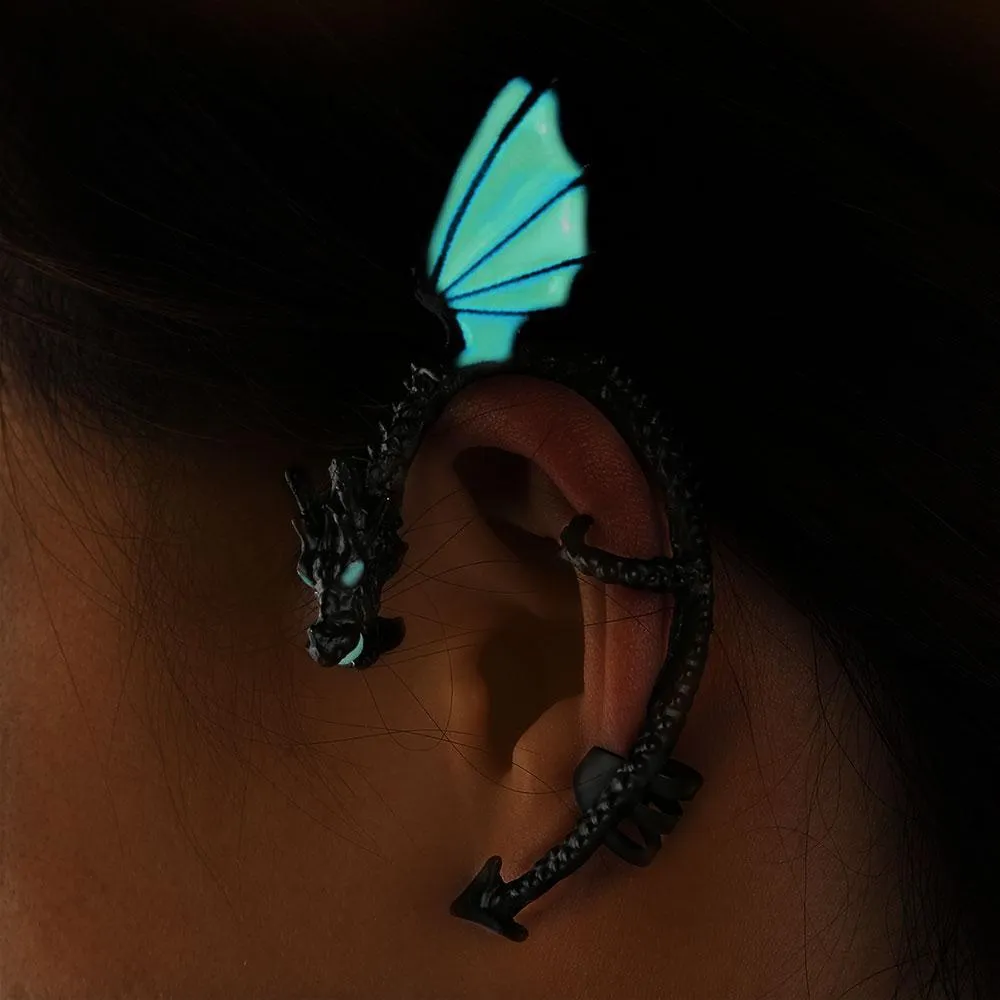 The Whispering Dragon Glow In The Dark Handcrafted Ear Cuff