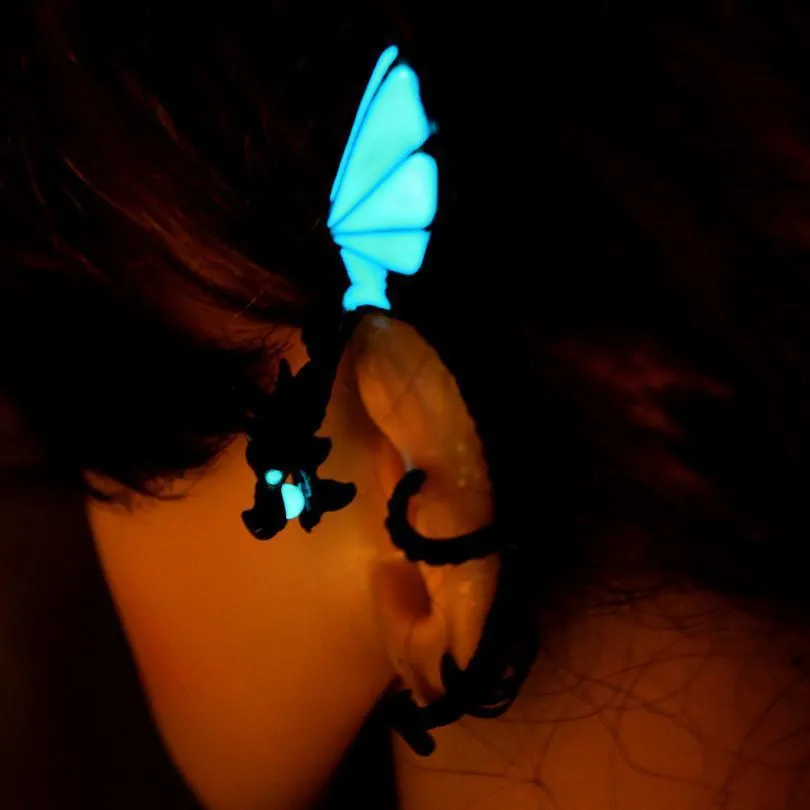 The Whispering Dragon Glow In The Dark Handcrafted Ear Cuff