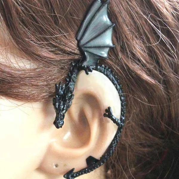 The Whispering Dragon Glow In The Dark Handcrafted Ear Cuff