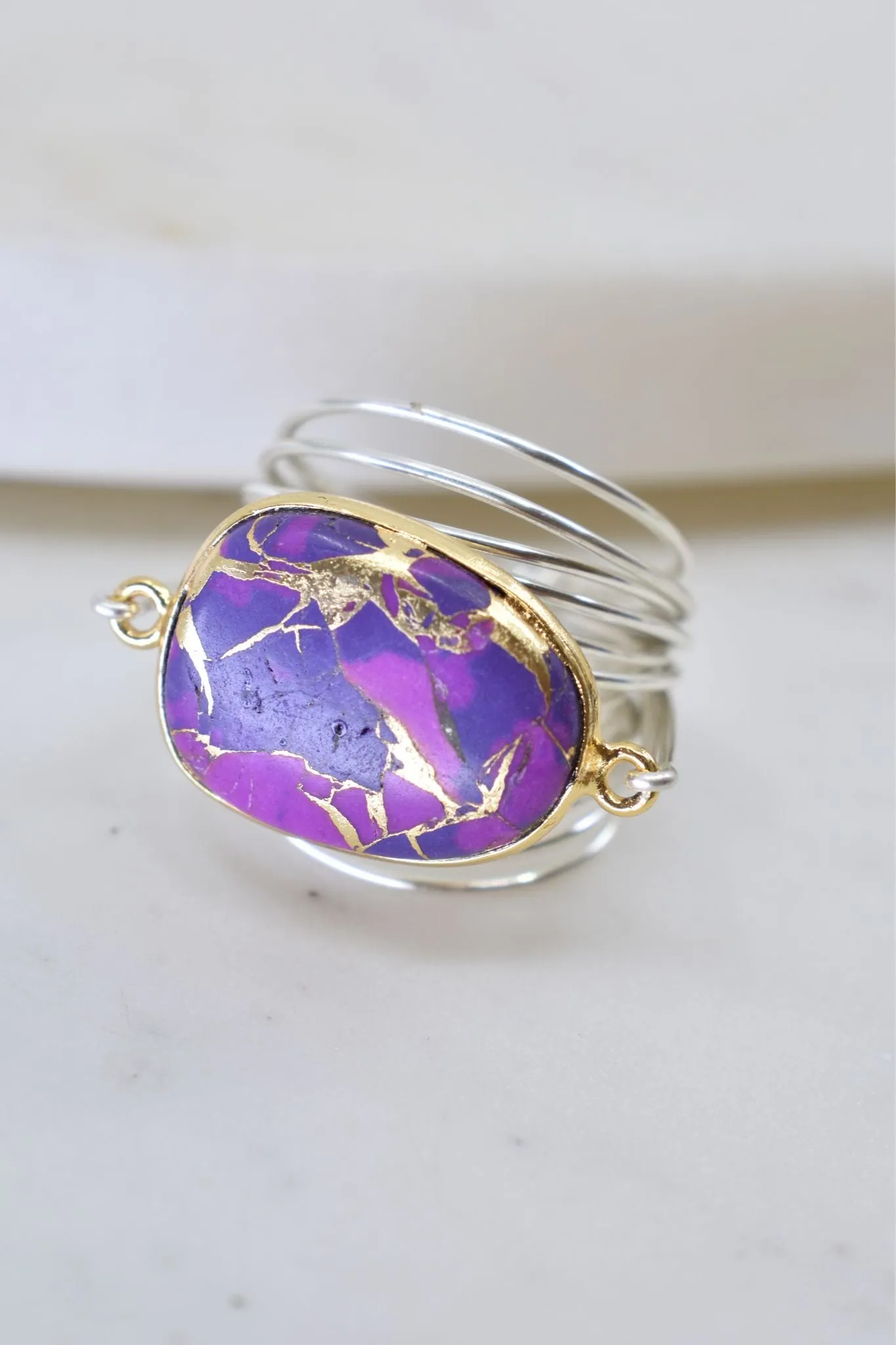 Torrey Ring with Purple Mojave Copper