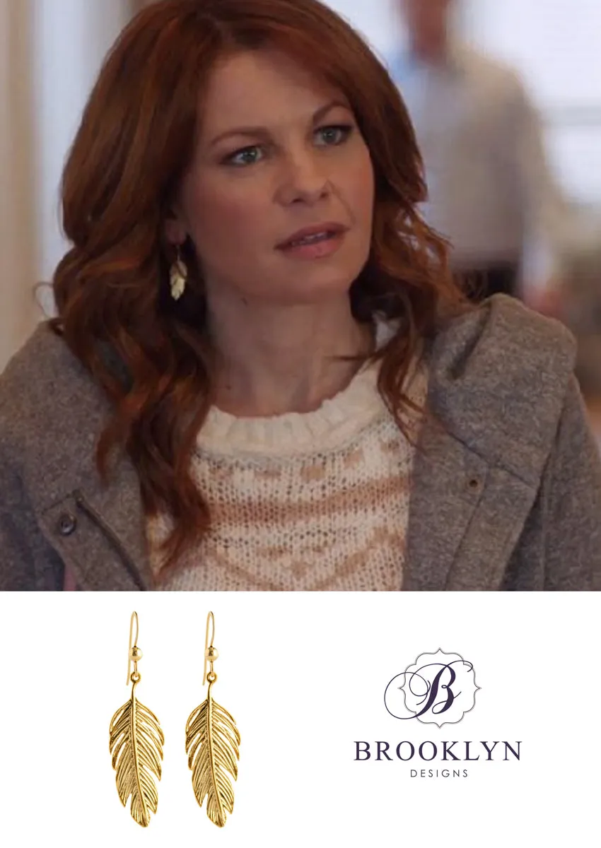 Glamorous Tory Gold Hoop Earrings Featured on Candace Cameron Bure, BH90210 & Riverdale