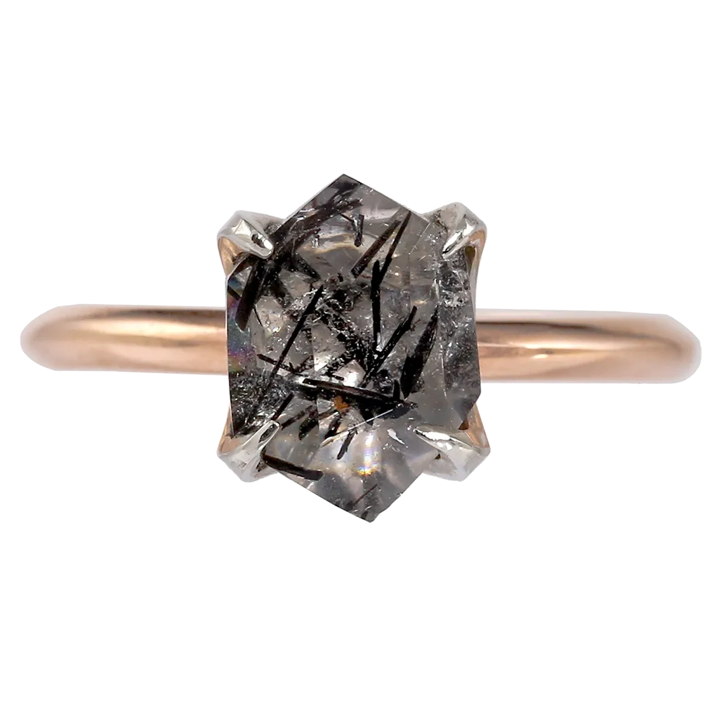 Tourmilated Quartz Ring