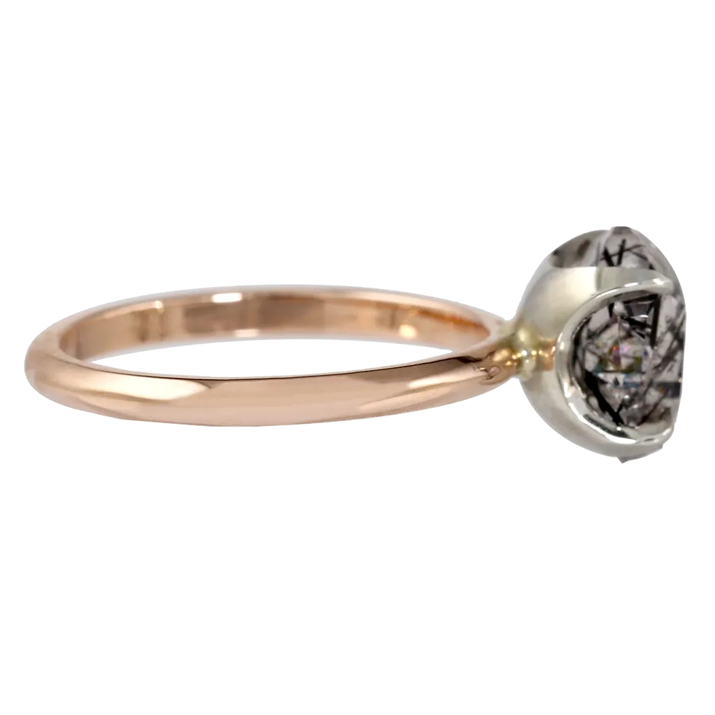 Tourmilated Quartz Ring